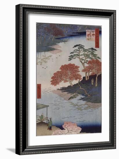 Dans l'enceinte sacrée de sanctuaire d'Akiba-Ando Hiroshige-Framed Giclee Print