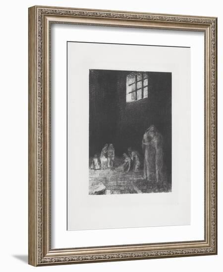 Dans L'Ombre Des Gens Pleurant Et Prient..., 1896-Odilon Redon-Framed Giclee Print