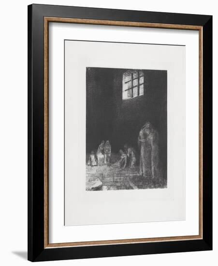 Dans L'Ombre Des Gens Pleurant Et Prient..., 1896-Odilon Redon-Framed Giclee Print