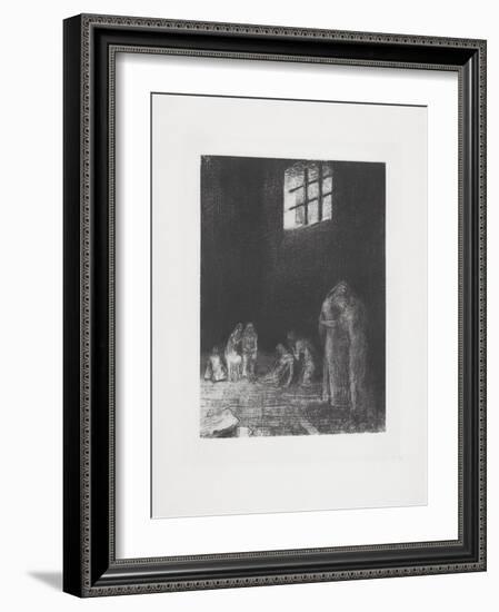 Dans L'Ombre Des Gens Pleurant Et Prient..., 1896-Odilon Redon-Framed Giclee Print