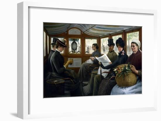 Dans l'omnibus-Maurice Delondre-Framed Giclee Print