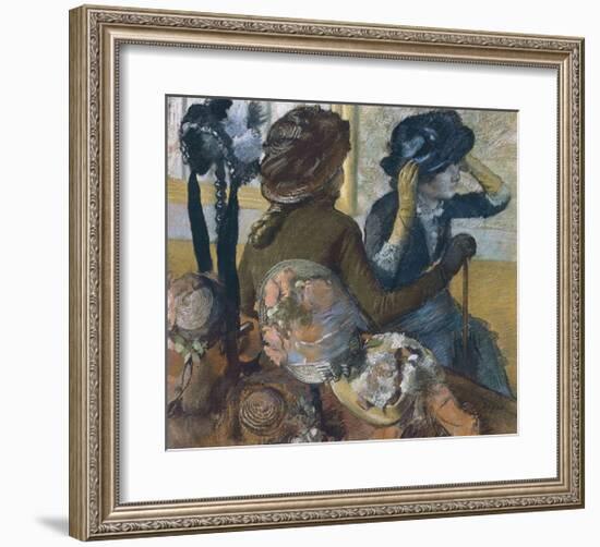 Dans la chapellerie, 1882-Edgar Degas-Framed Giclee Print