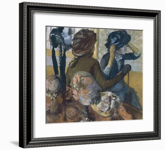 Dans la chapellerie, 1882-Edgar Degas-Framed Giclee Print