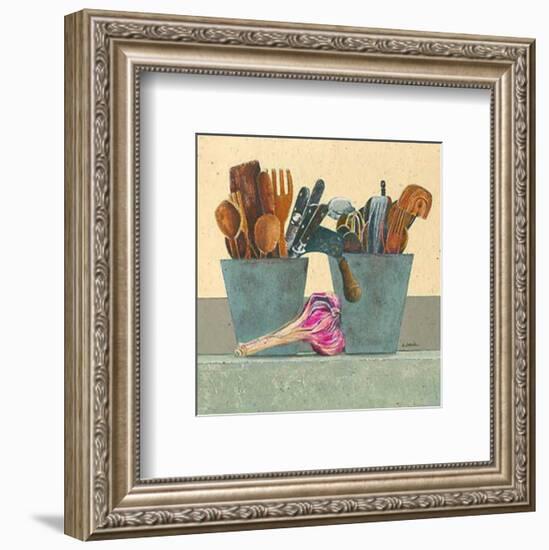 Dans la Cuisine, l'Ail-Laurence David-Framed Art Print