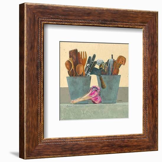 Dans la Cuisine, l'Ail-Laurence David-Framed Art Print