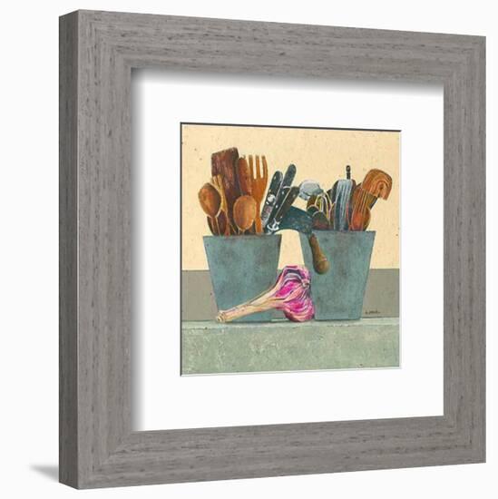 Dans la Cuisine, l'Ail-Laurence David-Framed Art Print