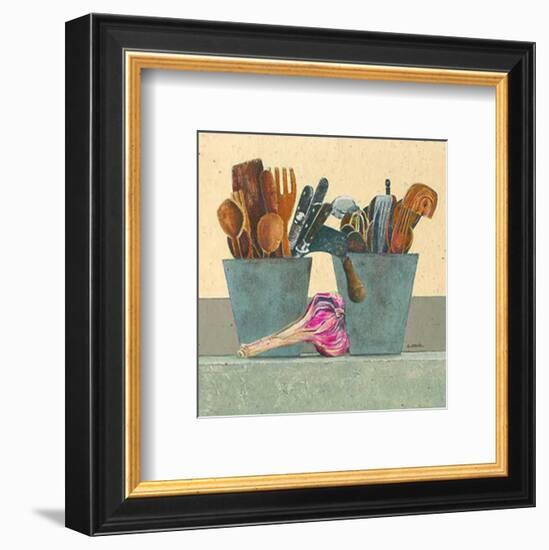 Dans la Cuisine, l'Ail-Laurence David-Framed Art Print