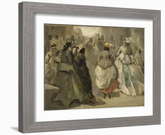 Dans la rue-Constantin Guys-Framed Giclee Print