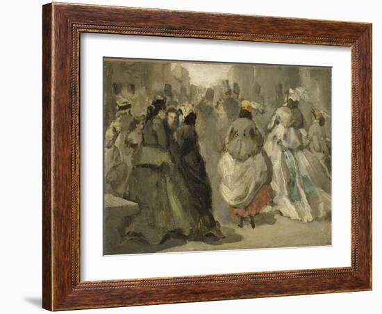 Dans la rue-Constantin Guys-Framed Giclee Print