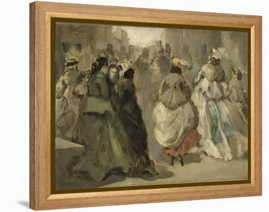 Dans la rue-Constantin Guys-Framed Premier Image Canvas