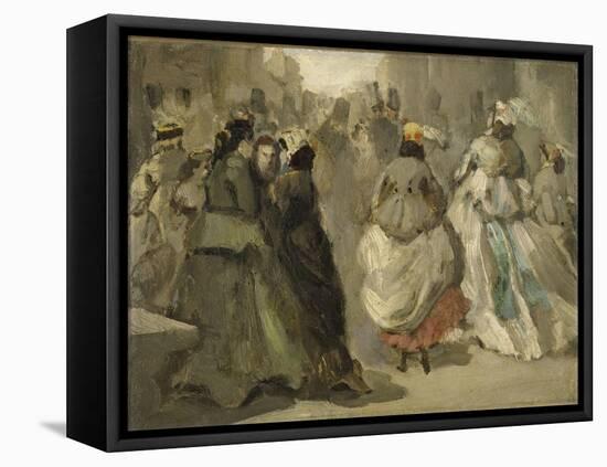 Dans la rue-Constantin Guys-Framed Premier Image Canvas