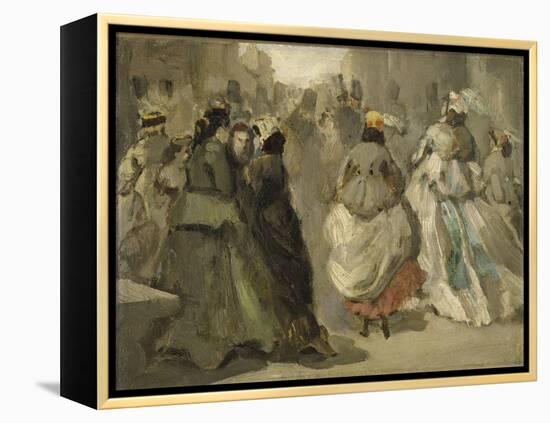 Dans la rue-Constantin Guys-Framed Premier Image Canvas