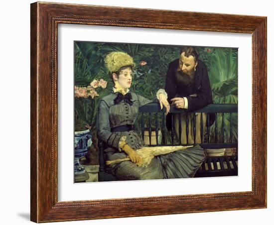 Dans la Serre (In the Winter Garden), 1879-Edouard Manet-Framed Giclee Print