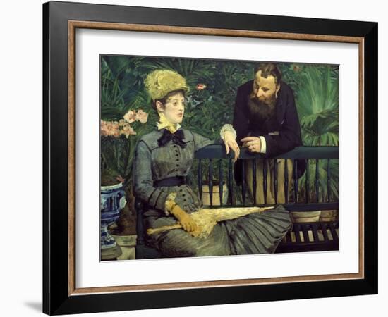 Dans la Serre (In the Winter Garden), 1879-Edouard Manet-Framed Giclee Print