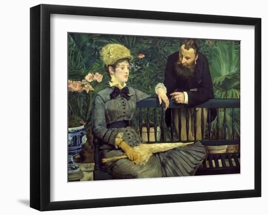 Dans la Serre (In the Winter Garden), 1879-Edouard Manet-Framed Giclee Print