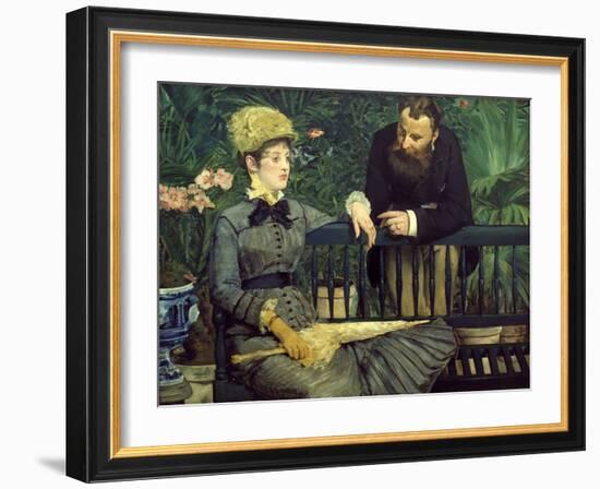 Dans la Serre (In the Winter Garden), 1879-Edouard Manet-Framed Giclee Print