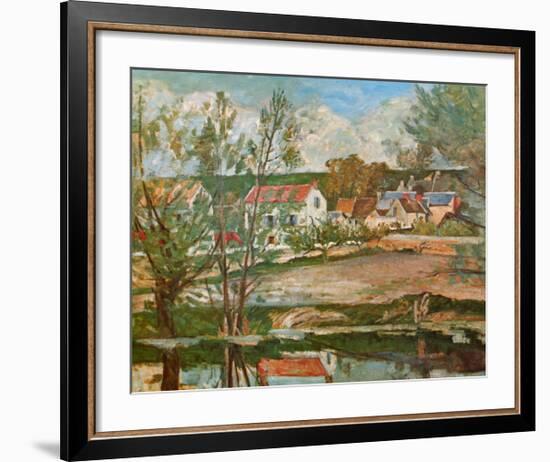 Dans la Vallee de l'Oise-Paul Cézanne-Framed Art Print