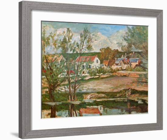 Dans la Vallee de l'Oise-Paul Cézanne-Framed Art Print