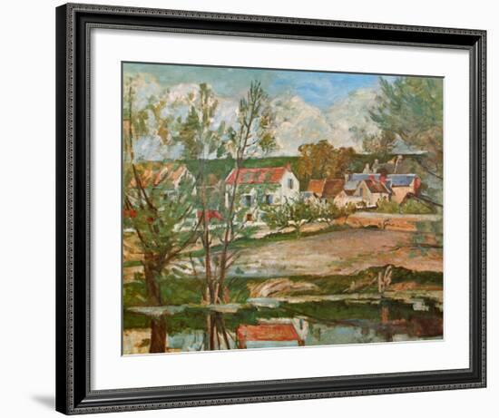 Dans la Vallee de l'Oise-Paul Cézanne-Framed Art Print