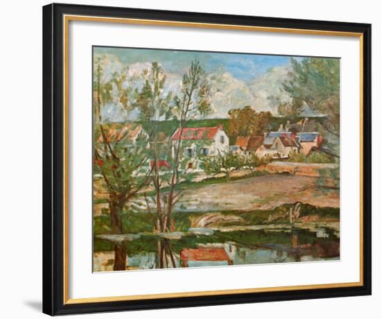 Dans la Vallee de l'Oise-Paul Cézanne-Framed Art Print