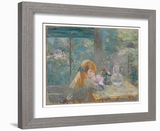 Dans la véranda, 1884 by Berthe Morisot-Berthe Morisot-Framed Giclee Print