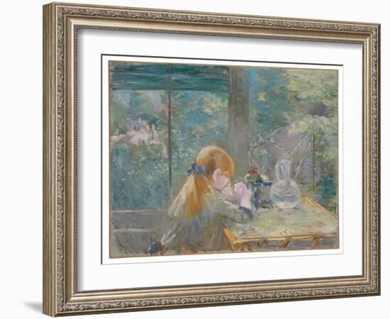 Dans la véranda, 1884 by Berthe Morisot-Berthe Morisot-Framed Giclee Print