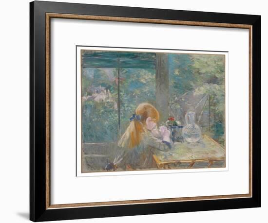 Dans la véranda, 1884 by Berthe Morisot-Berthe Morisot-Framed Giclee Print