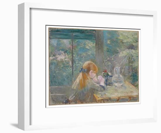 Dans la véranda, 1884 by Berthe Morisot-Berthe Morisot-Framed Giclee Print