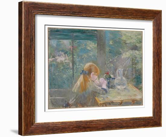 Dans la véranda, 1884 by Berthe Morisot-Berthe Morisot-Framed Giclee Print