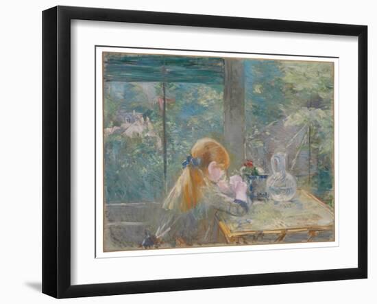 Dans la véranda, 1884 by Berthe Morisot-Berthe Morisot-Framed Giclee Print