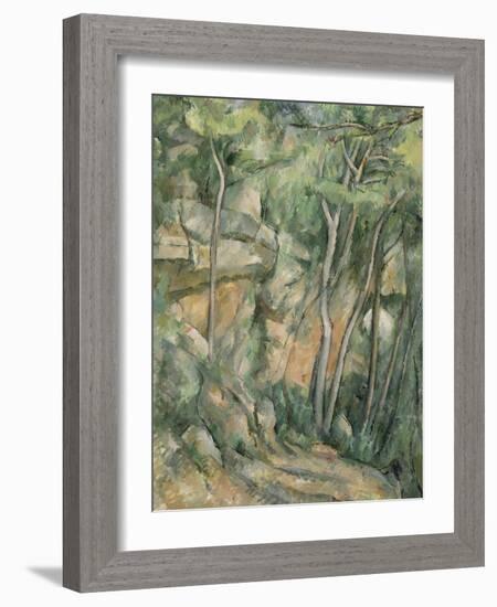 Dans le parc de Château-Noir-Paul Cézanne-Framed Giclee Print