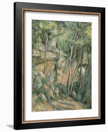 Dans le parc de Château-Noir-Paul Cézanne-Framed Giclee Print