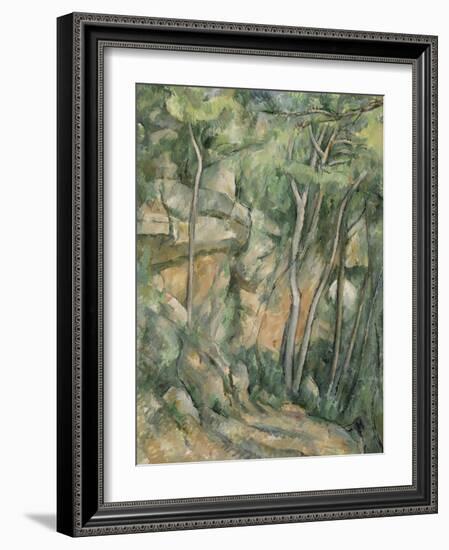 Dans le parc de Château-Noir-Paul Cézanne-Framed Giclee Print