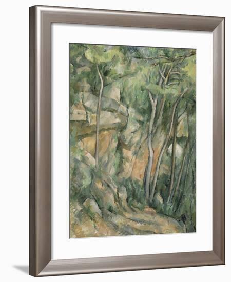Dans le parc de Château-Noir-Paul Cézanne-Framed Giclee Print