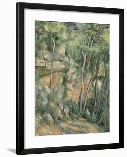 Dans le parc de Château-Noir-Paul Cézanne-Framed Giclee Print