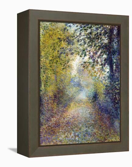 Dans Les Bois  (In the Woods) Peinture De Pierre Auguste Renoir (1841-1919) 1880 Dim 55,8X46,3 Cm-Pierre Auguste Renoir-Framed Premier Image Canvas