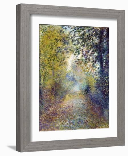 Dans Les Bois  (In the Woods) Peinture De Pierre Auguste Renoir (1841-1919) 1880 Dim 55,8X46,3 Cm-Pierre Auguste Renoir-Framed Giclee Print