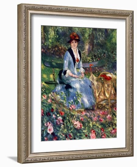 Dans Les Roses, 1882-Pierre-Auguste Renoir-Framed Giclee Print