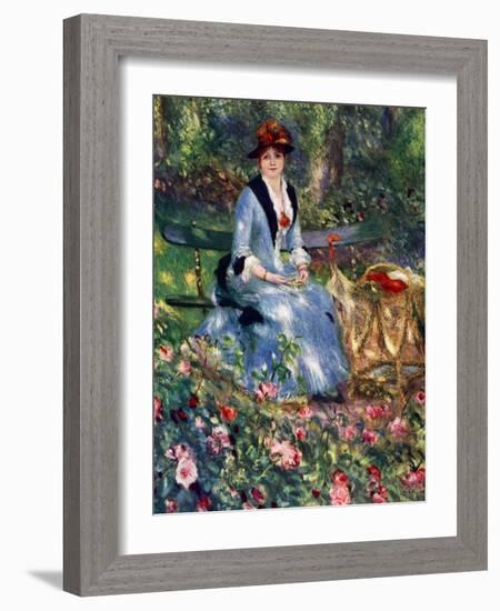 Dans Les Roses, 1882-Pierre-Auguste Renoir-Framed Giclee Print