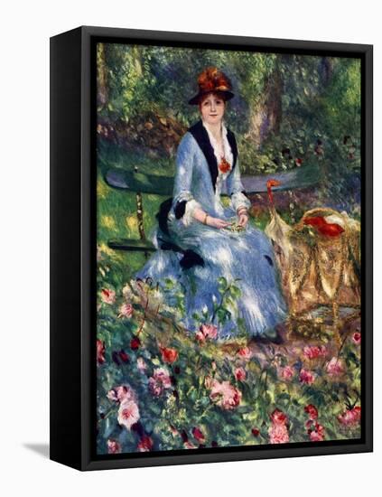 Dans Les Roses, 1882-Pierre-Auguste Renoir-Framed Premier Image Canvas