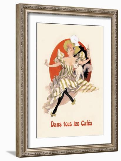 Dans Tous les Cafes: Quinquina Dubonnet-Jules Ch?ret-Framed Art Print