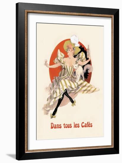 Dans Tous les Cafes: Quinquina Dubonnet-Jules Ch?ret-Framed Art Print