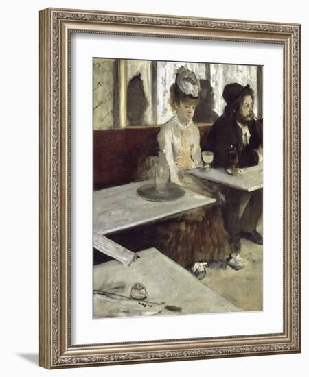 Dans Un Caf‚, Dit Aussi L'Absinthe (In a Caf‚, also Called Absinthe)-Edgar Degas-Framed Giclee Print