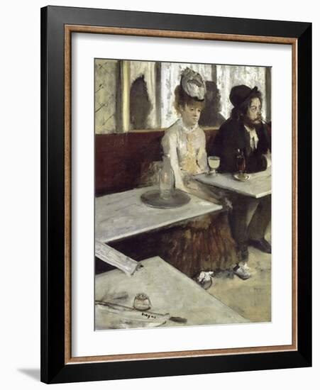 Dans Un Caf‚, Dit Aussi L'Absinthe (In a Caf‚, also Called Absinthe)-Edgar Degas-Framed Giclee Print