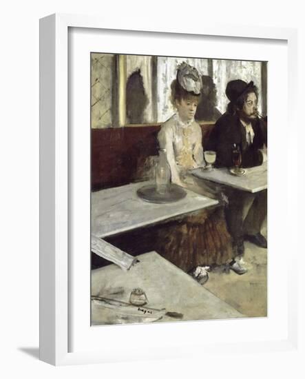 Dans Un Caf‚, Dit Aussi L'Absinthe (In a Caf‚, also Called Absinthe)-Edgar Degas-Framed Giclee Print