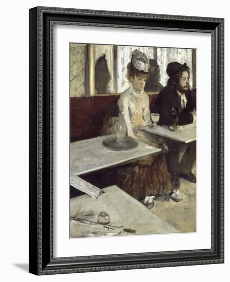 Dans Un Caf‚, Dit Aussi L'Absinthe (In a Caf‚, also Called Absinthe)-Edgar Degas-Framed Giclee Print