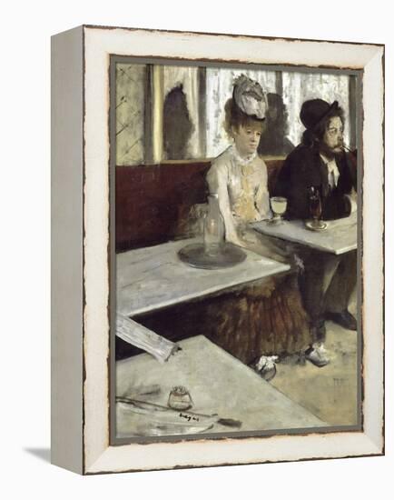 Dans Un Caf‚, Dit Aussi L'Absinthe (In a Caf‚, also Called Absinthe)-Edgar Degas-Framed Premier Image Canvas