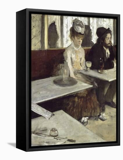 Dans Un Caf‚, Dit Aussi L'Absinthe (In a Caf‚, also Called Absinthe)-Edgar Degas-Framed Premier Image Canvas