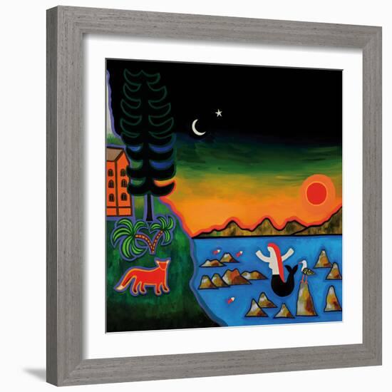 Dans Un Coucher De Soleil D'Automne En Corse, 2014-Cristina Rodriguez-Framed Premium Giclee Print