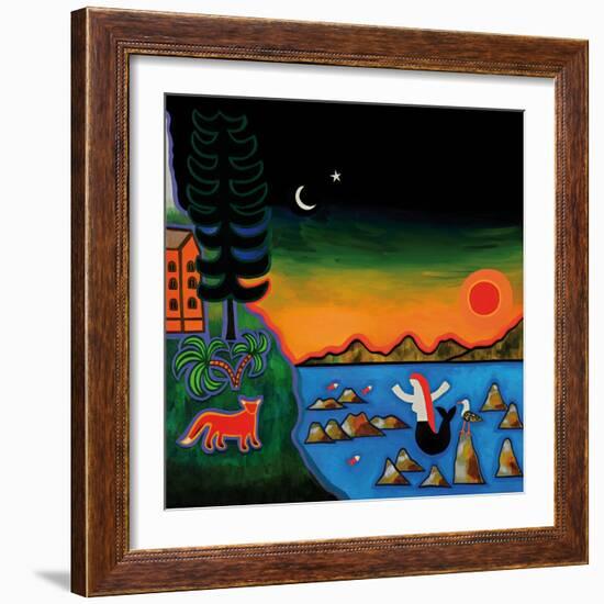 Dans Un Coucher De Soleil D'Automne En Corse, 2014-Cristina Rodriguez-Framed Giclee Print